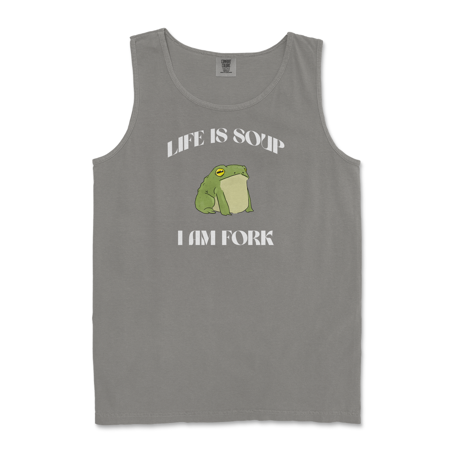 Comfort Colors Tank Top I Am Fork  in Grey