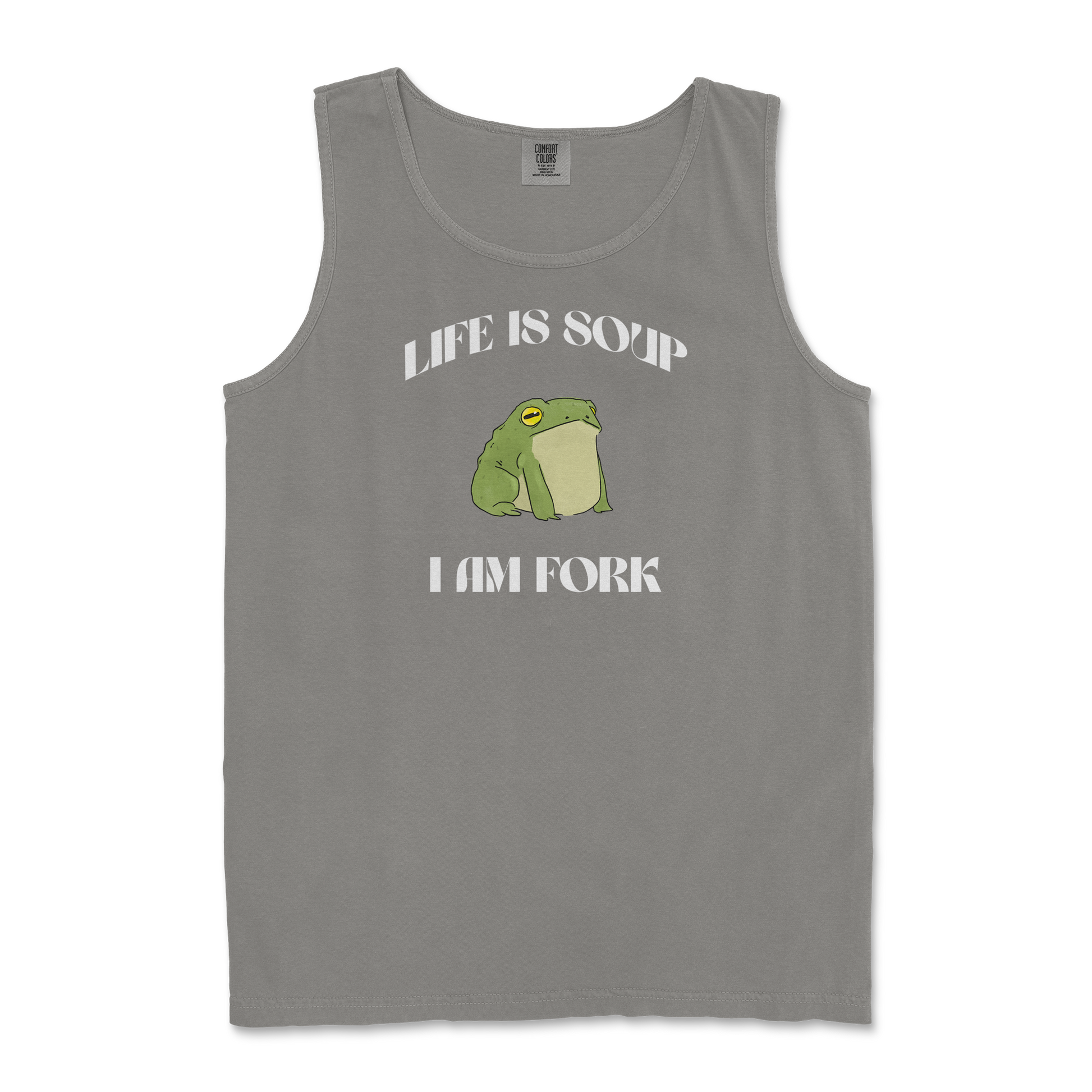 Comfort Colors Tank Top I Am Fork  in Grey