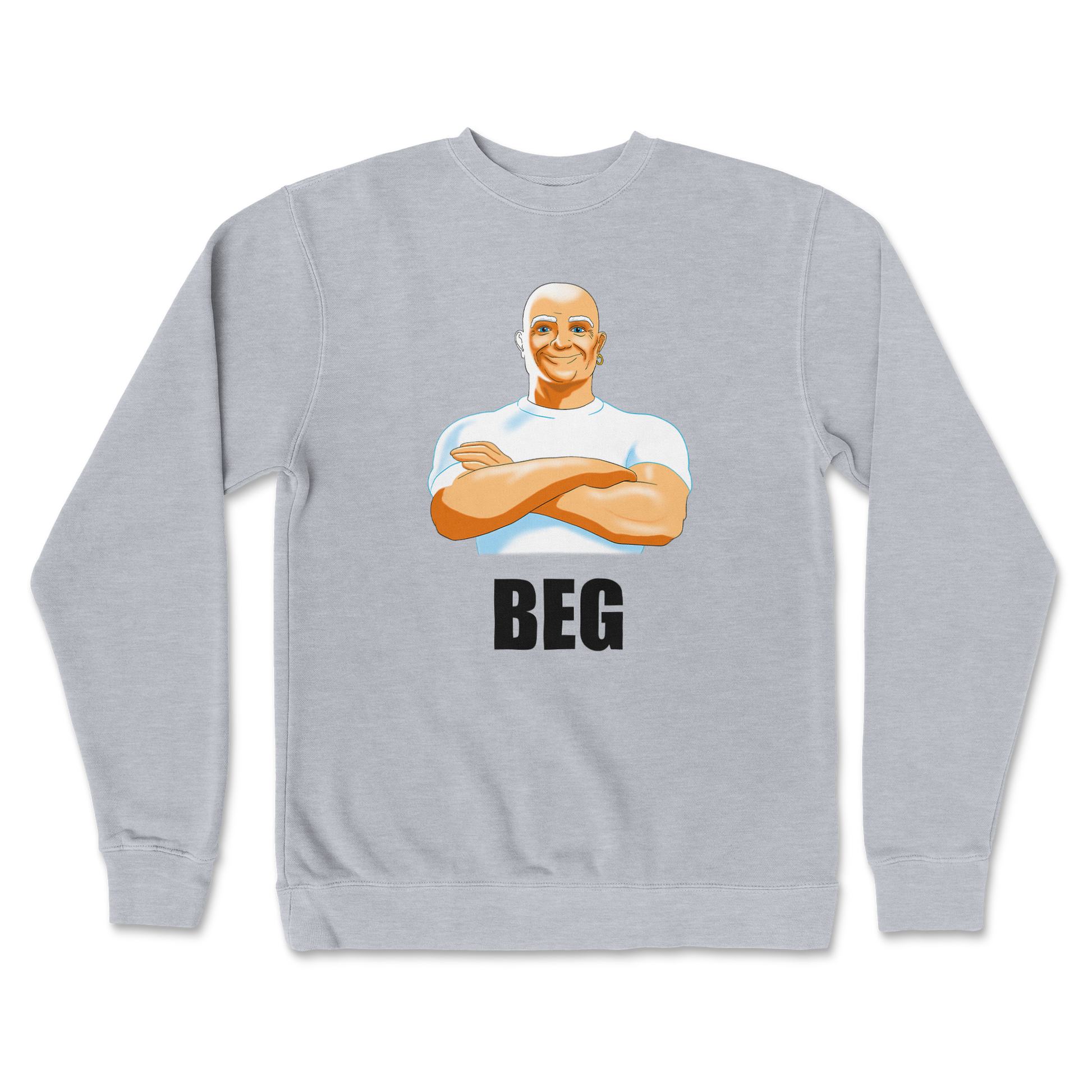 Independent Clothing Co. Crew Neck Beg in GreyHeather