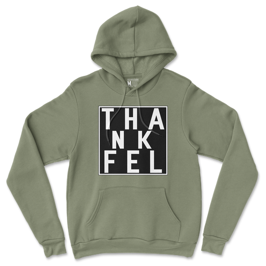 Gildan SoftStyle Hoodie THANKFEL in Military-Green