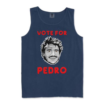 Comfort Colors Tank Top Vote For Pedro in TrueNavy