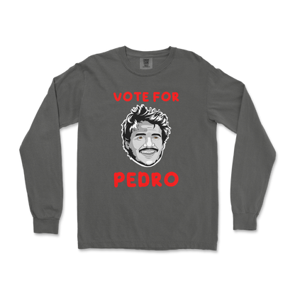 Comfort Colors Long Sleeve Vote For Pedro in Pepper