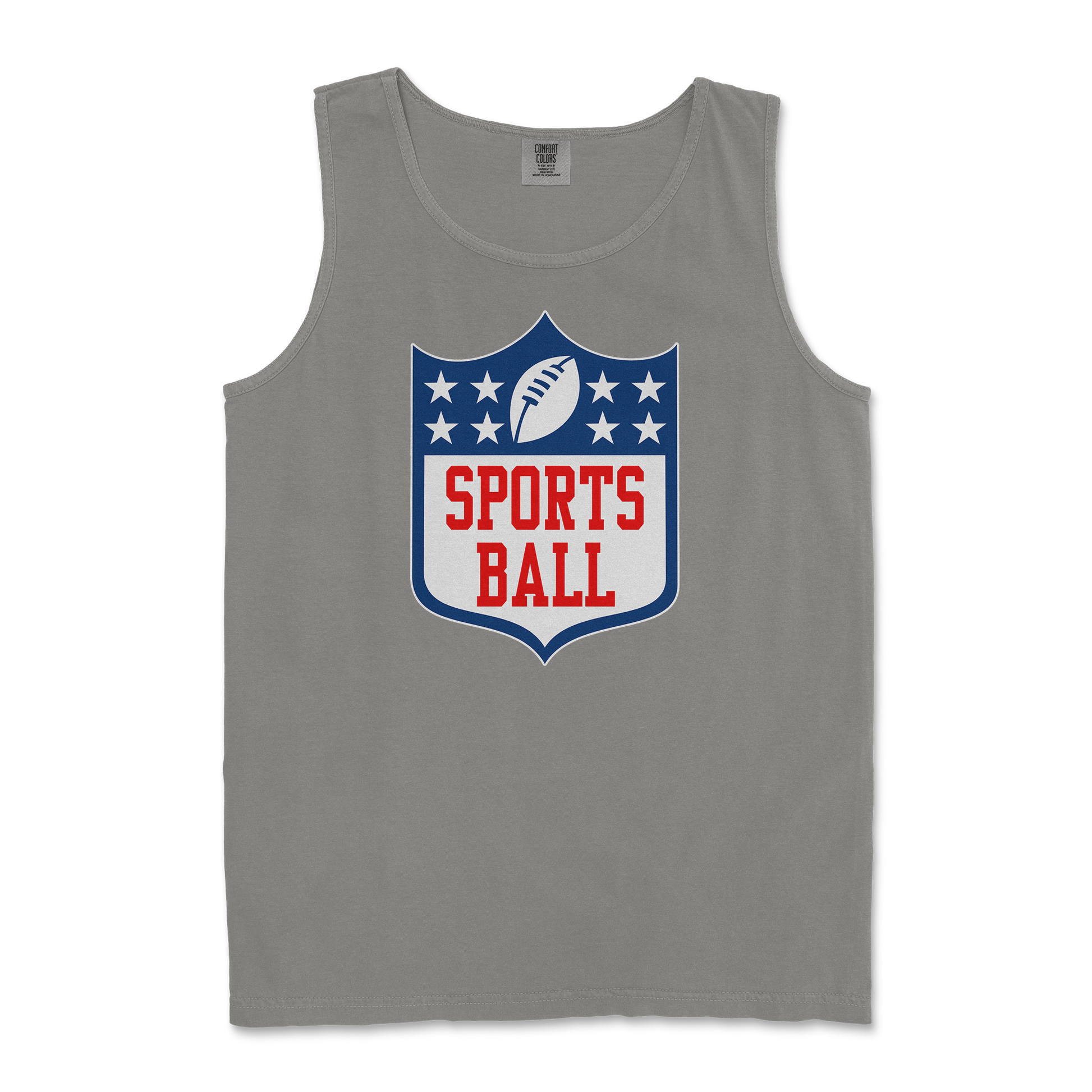 Comfort Colors Tank Top Sports Ball in Grey