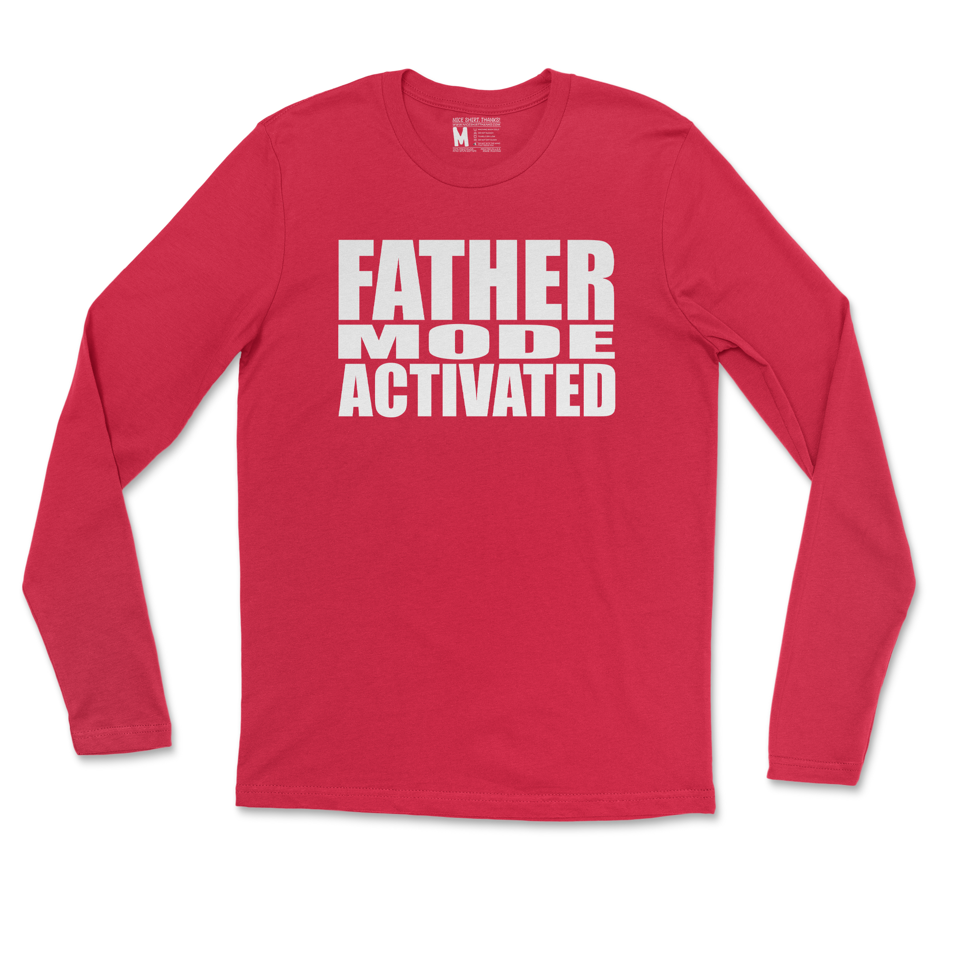 Gildan SoftStyle Long Sleeve Father Mode Activated in Red