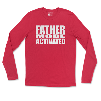 Gildan SoftStyle Long Sleeve Father Mode Activated in Red