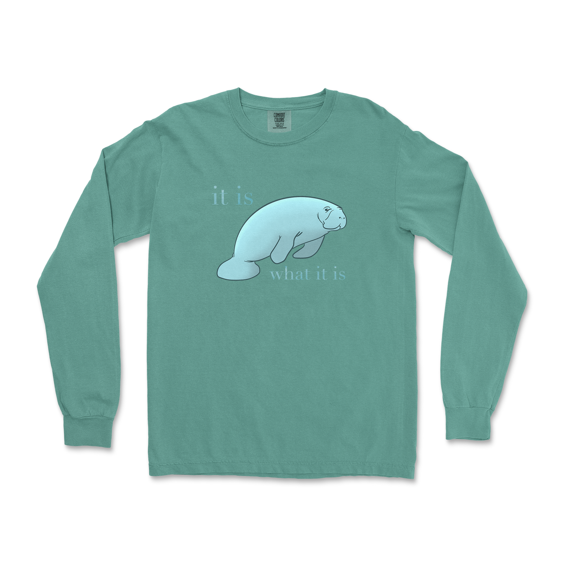 Comfort Colors Long Sleeve Manatee in LightGreen