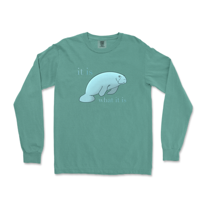 Comfort Colors Long Sleeve Manatee in LightGreen