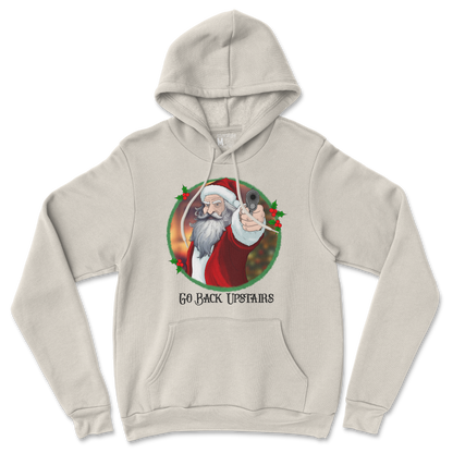 Gildan SoftStyle Hoodie Angry Santa  in Sand