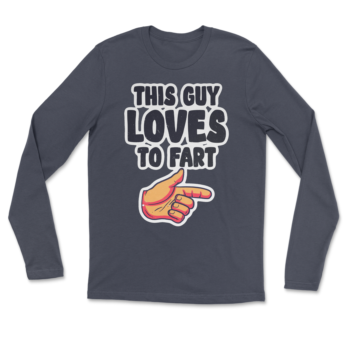 The Nice Shirt Long Sleeve Who Farted  in Navy