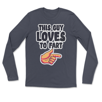 The Nice Shirt Long Sleeve Who Farted  in Navy