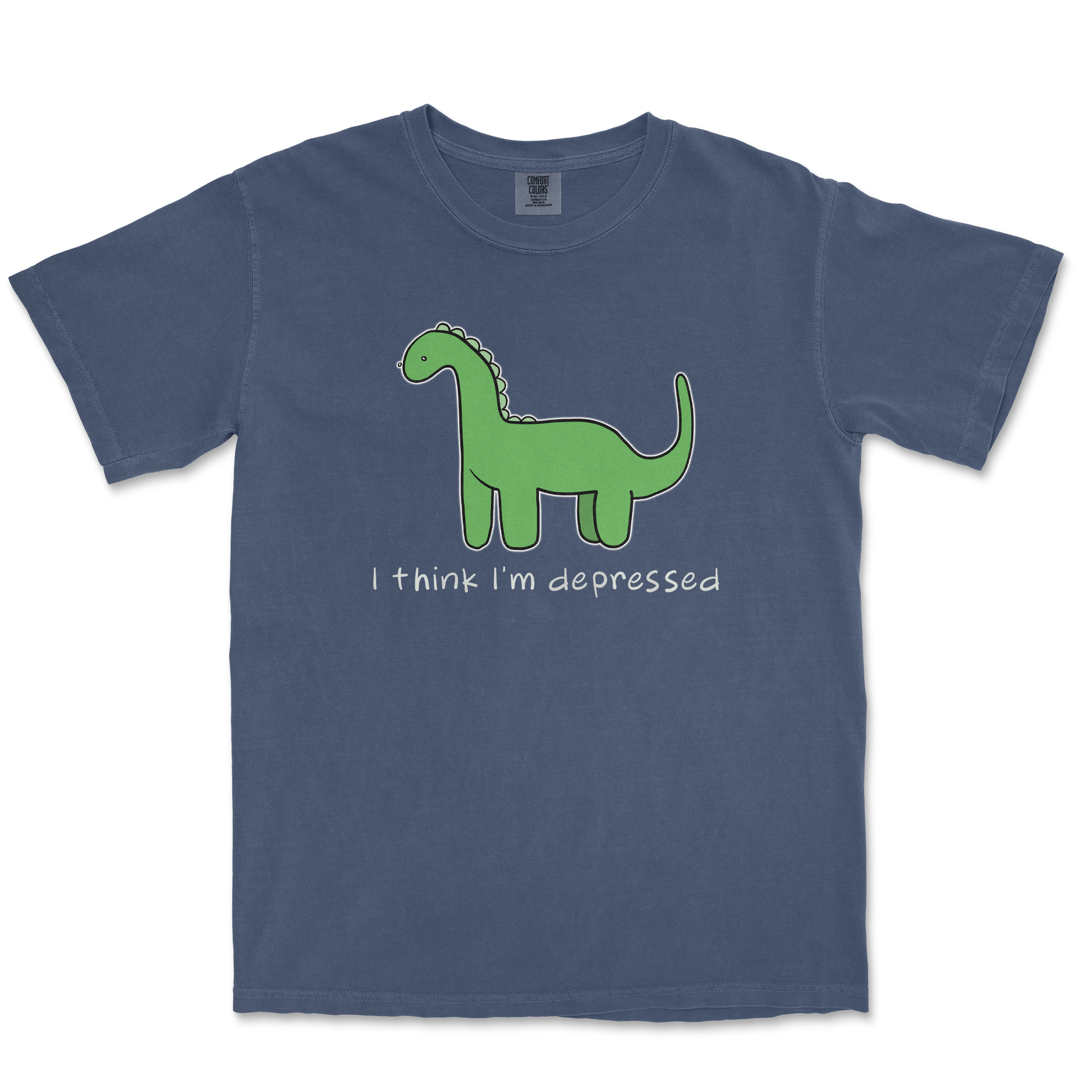 Comfort Colors T-Shirt Depressed Dino  in Midnight