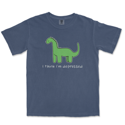 Comfort Colors T-Shirt Depressed Dino  in Midnight