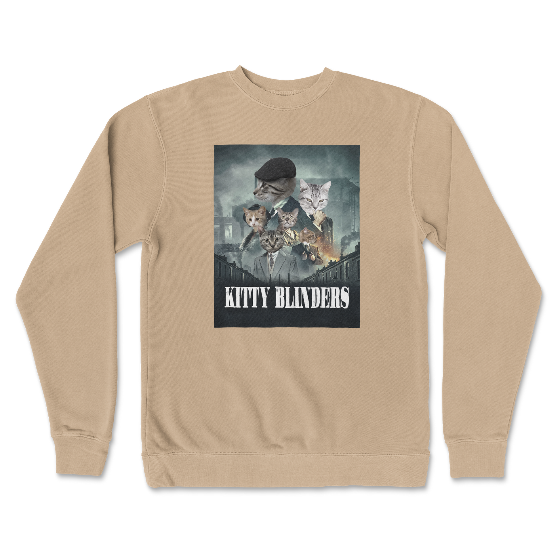 Independent Clothing Co. Crew Neck Kitty Blinders in Sandstone