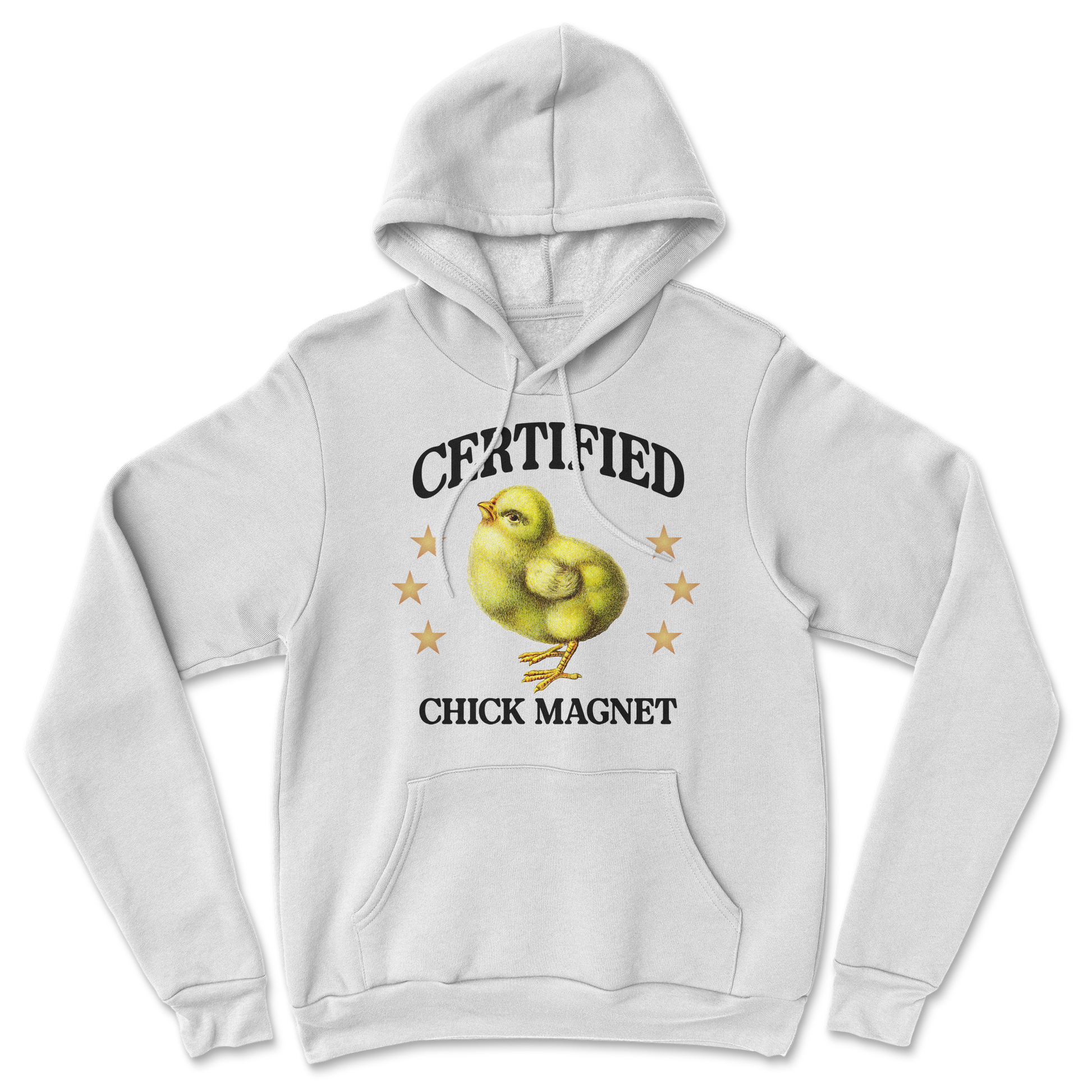 Heavy Blend Hoodie Chick Magnet in White