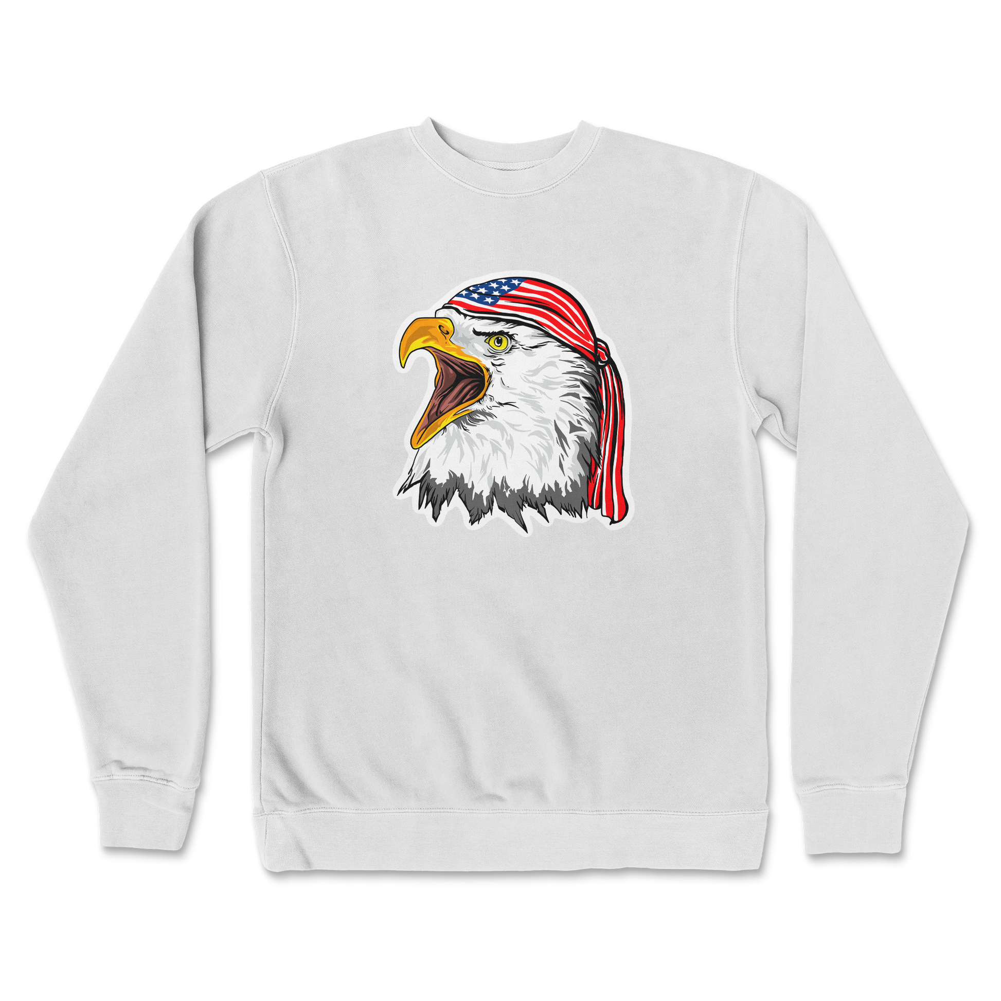 Independent Clothing Co. Crew Neck Freedom Eagle in White