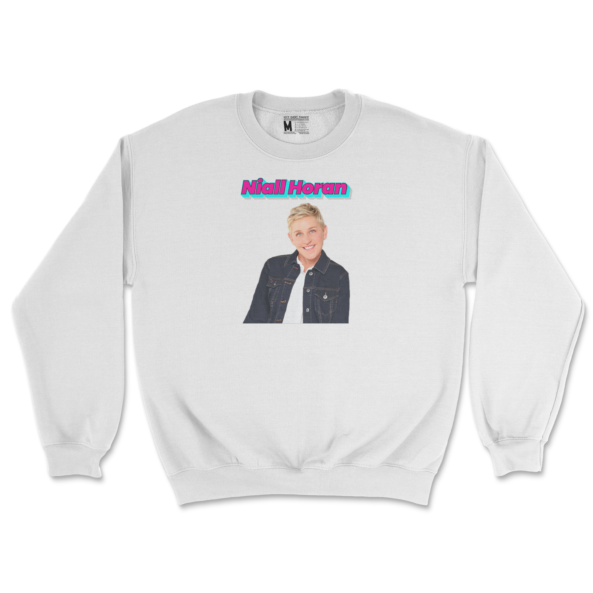 Gildan SoftStyle Crew Neck Niall Horan in White