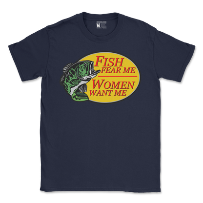 Gildan SoftStyle T-Shirt For The Fishermen in Navy