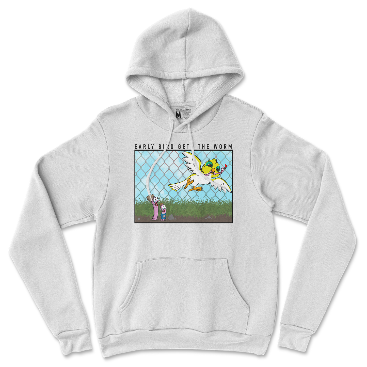 Gildan SoftStyle Hoodie Early Bird in White