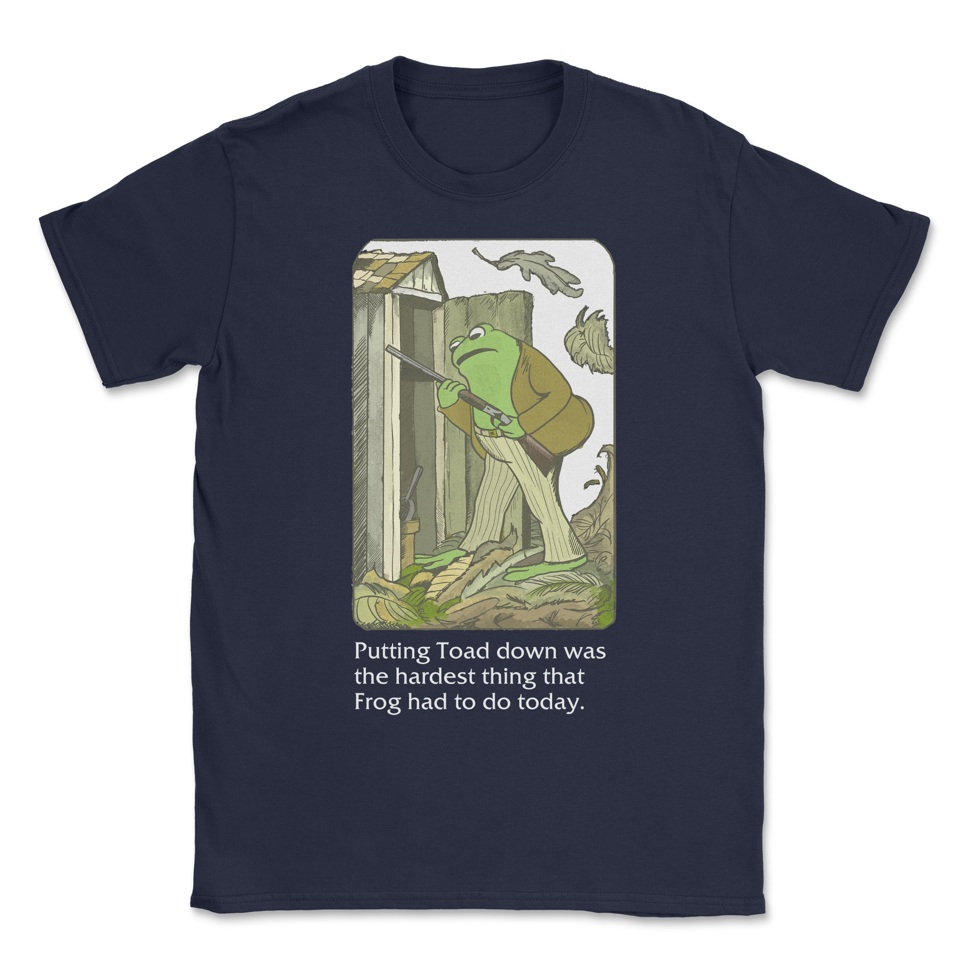 The Nice Shirt T-Shirt Frog and Toad  in Navy