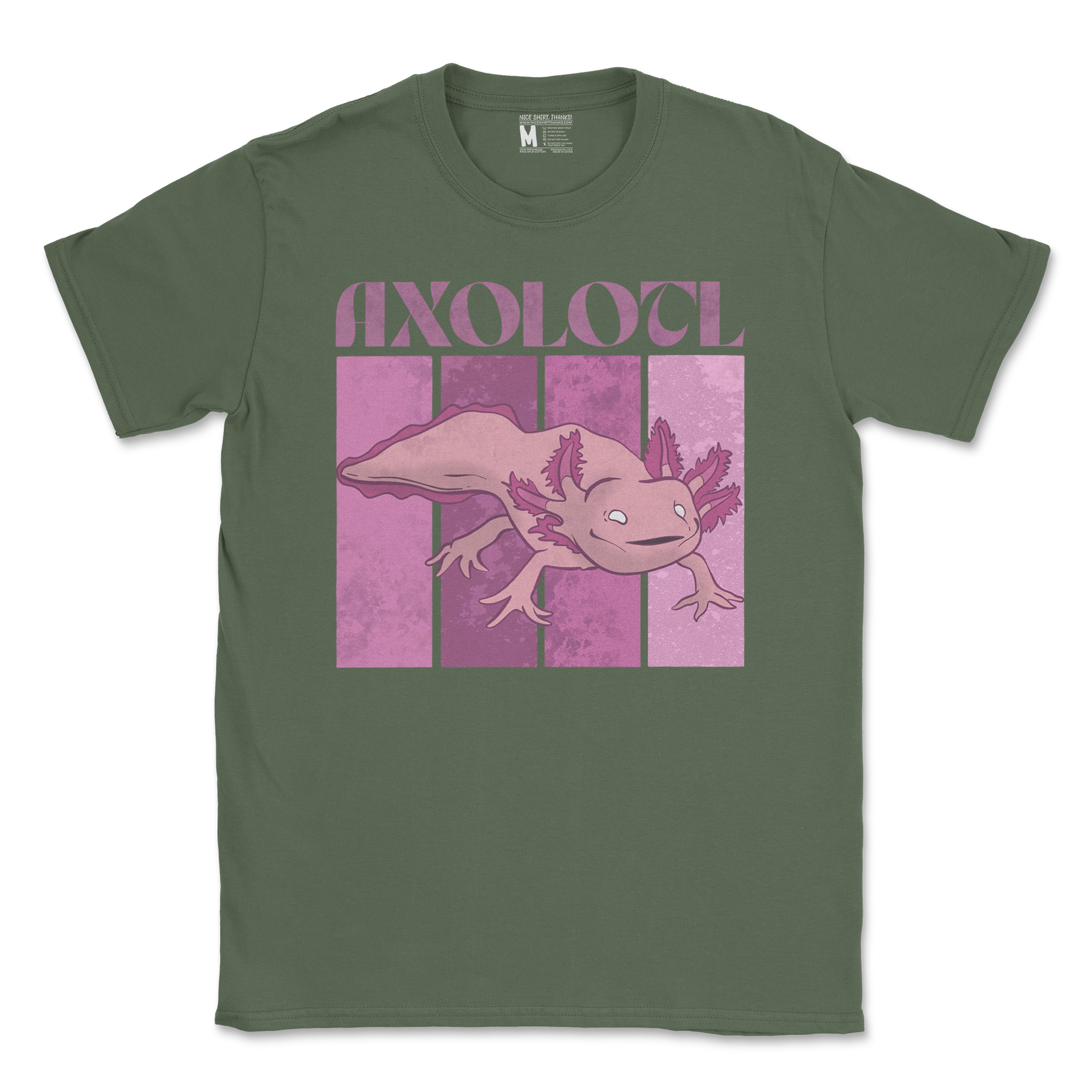 Gildan SoftStyle T-Shirt Axolotl in Military Green