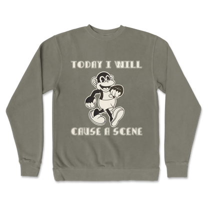 Independent Clothing Co. Crew Neck Cause A Scene  in Army