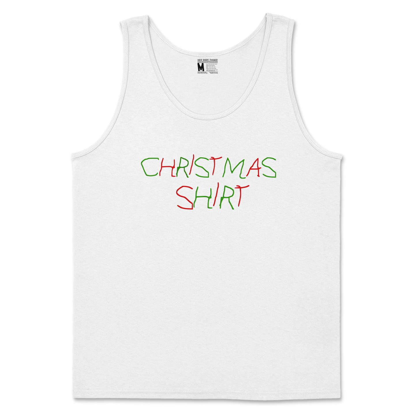 Gildan SoftStyle Tank Top Christmas Shirt in White