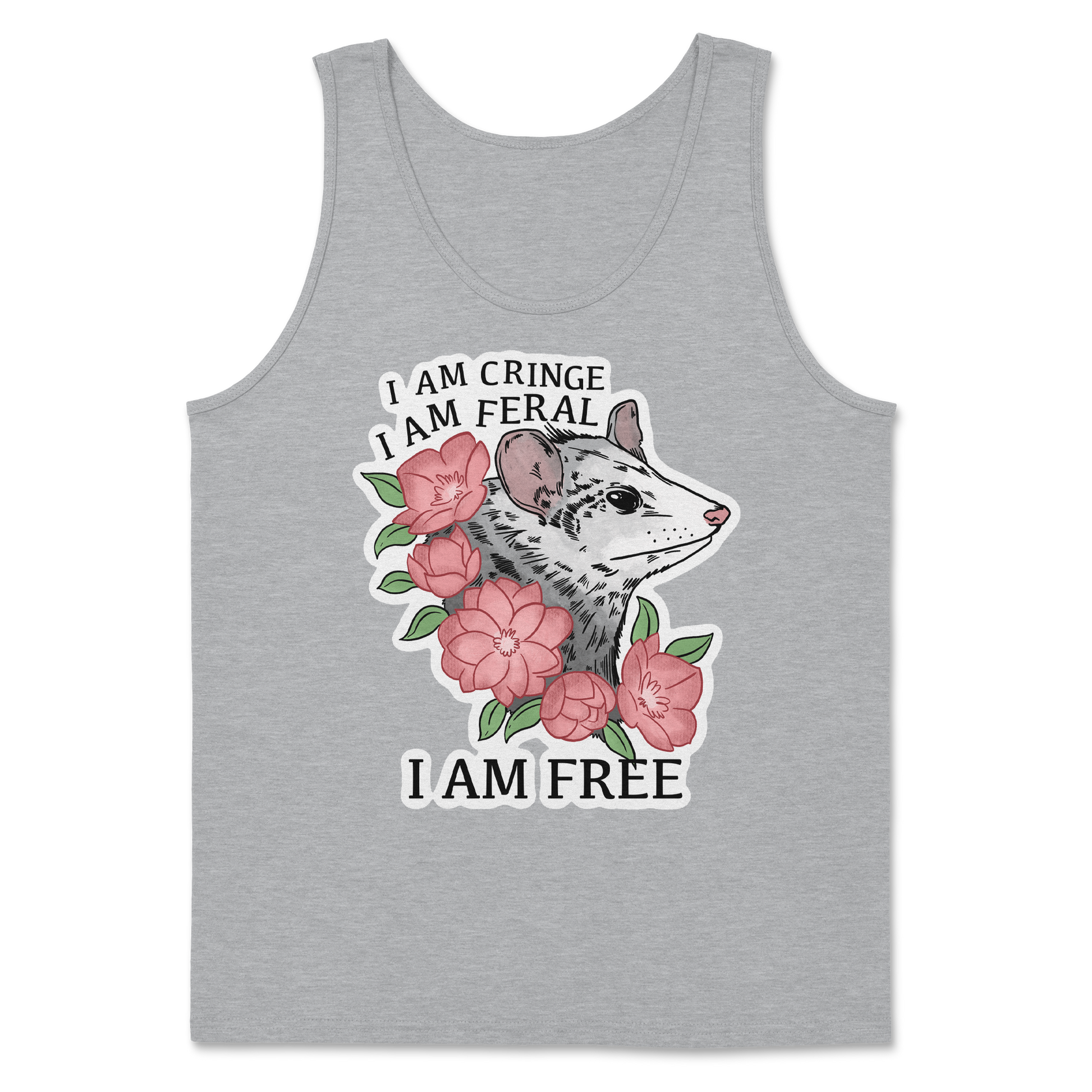 The Nice Shirt Tank Top I Am Cringe  in Sport-Grey