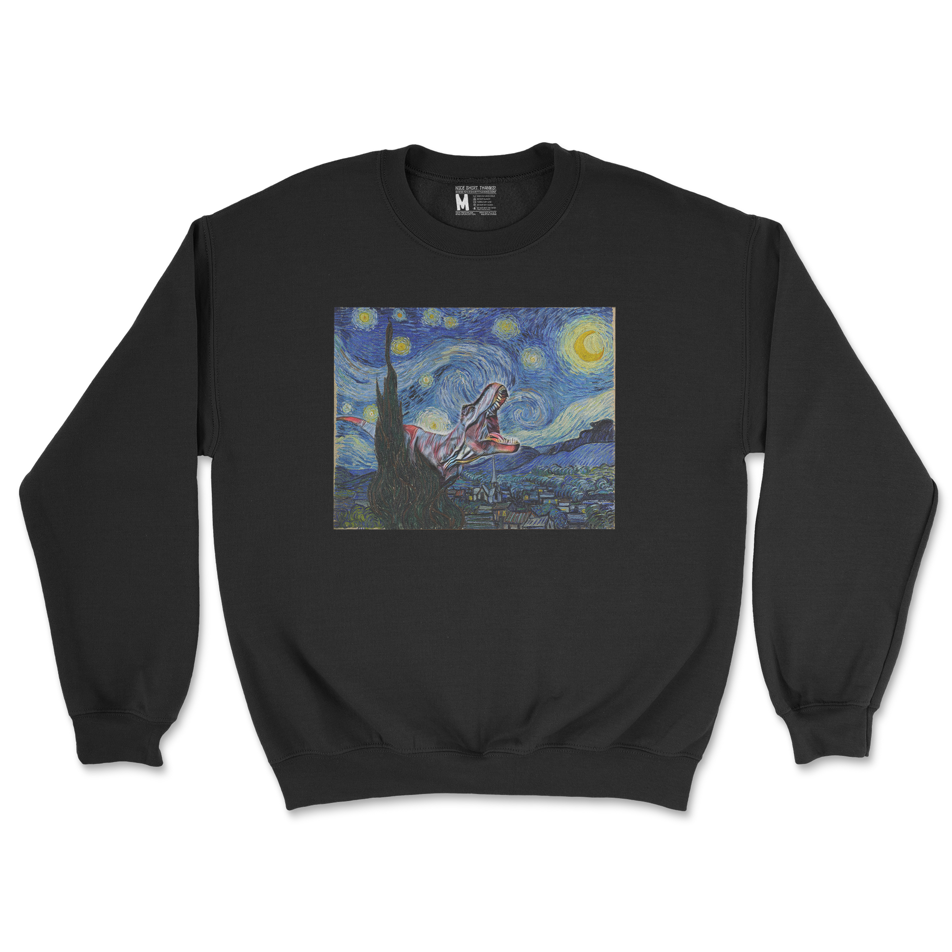 Gildan SoftStyle Crew Neck Van Gogh but Cooler in Black