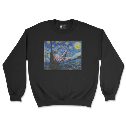 Gildan SoftStyle Crew Neck Van Gogh but Cooler in Black