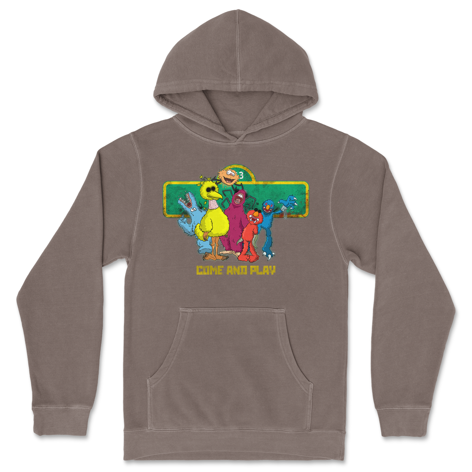 Independent Clothing Co. Hoodie Cursed Sesame Street in Clay