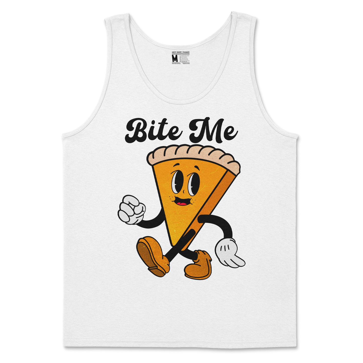 Gildan SoftStyle Tank Top Bite Me  in White