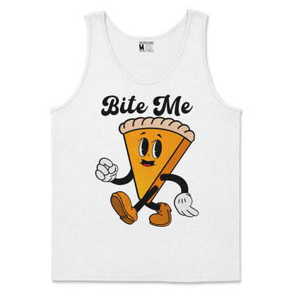 Gildan SoftStyle Tank Top Bite Me  in White