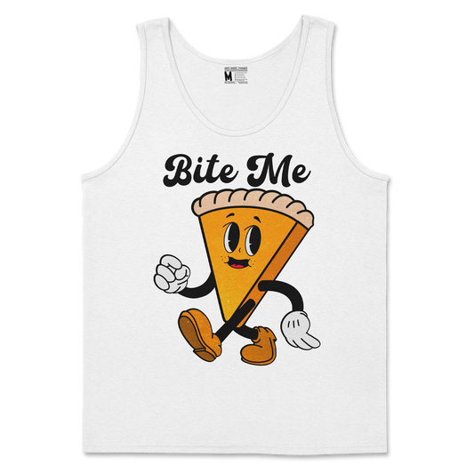 Gildan SoftStyle Tank Top Bite Me  in White