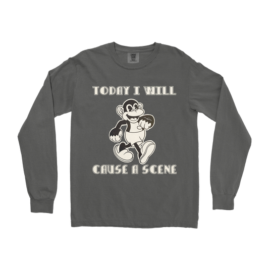 Comfort Colors Long Sleeve Cause A Scene  in Pepper