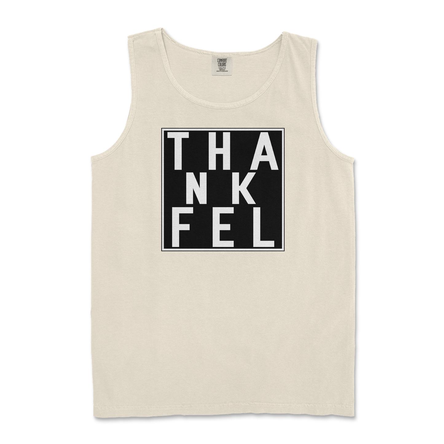 Comfort Colors Tank Top THANKFEL in Ivory