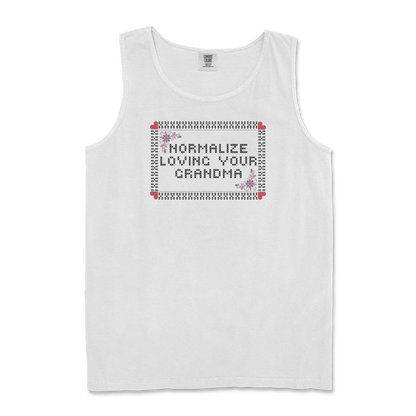 Comfort Colors Tank Top Cross Stitch in White