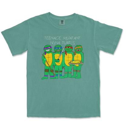 Comfort Colors T-Shirt Ninja Turtles in LightGreen