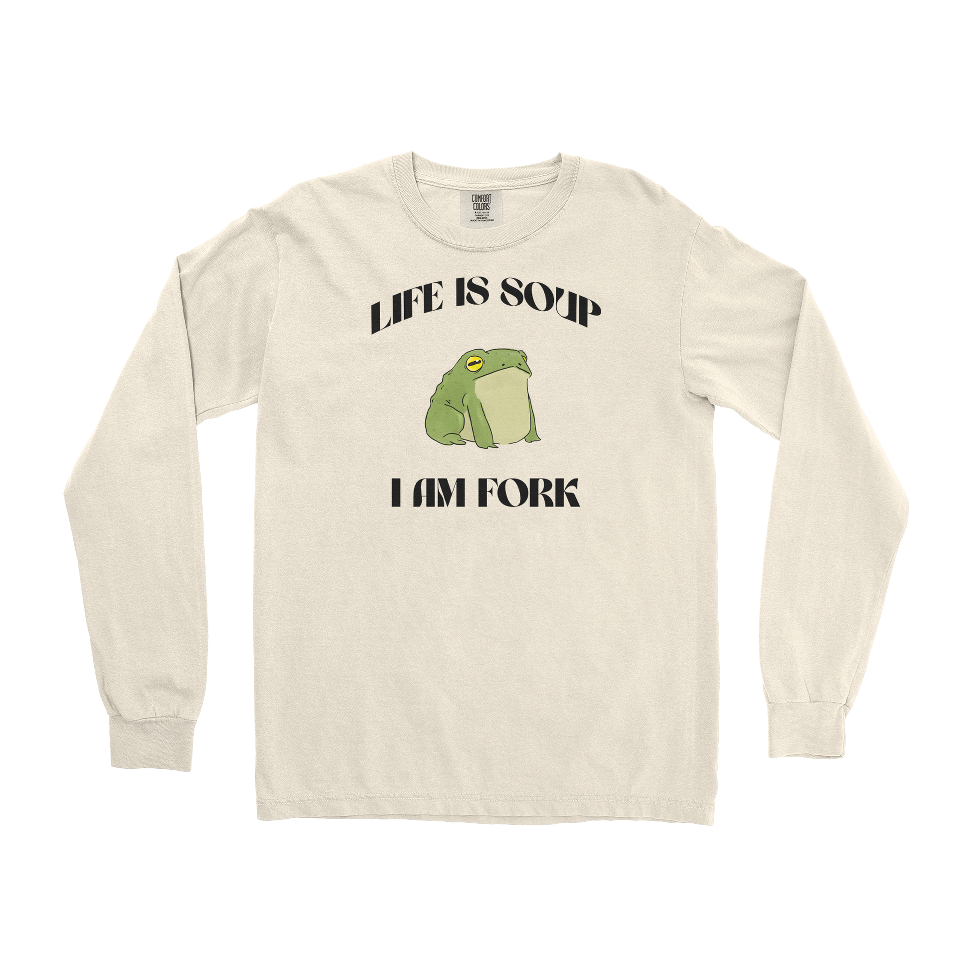 Comfort Colors Long Sleeve I Am Fork  in Ivory