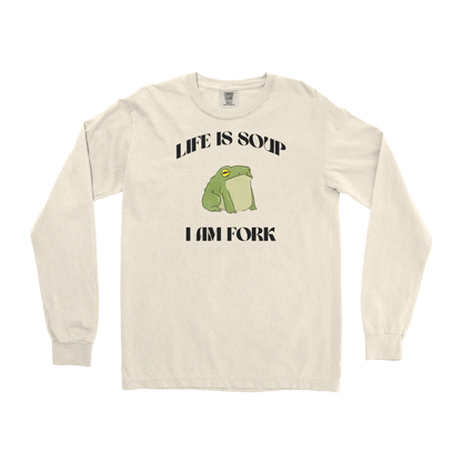 Comfort Colors Long Sleeve I Am Fork  in Ivory