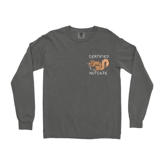 Comfort Colors Long Sleeve Nutcase  in Pepper