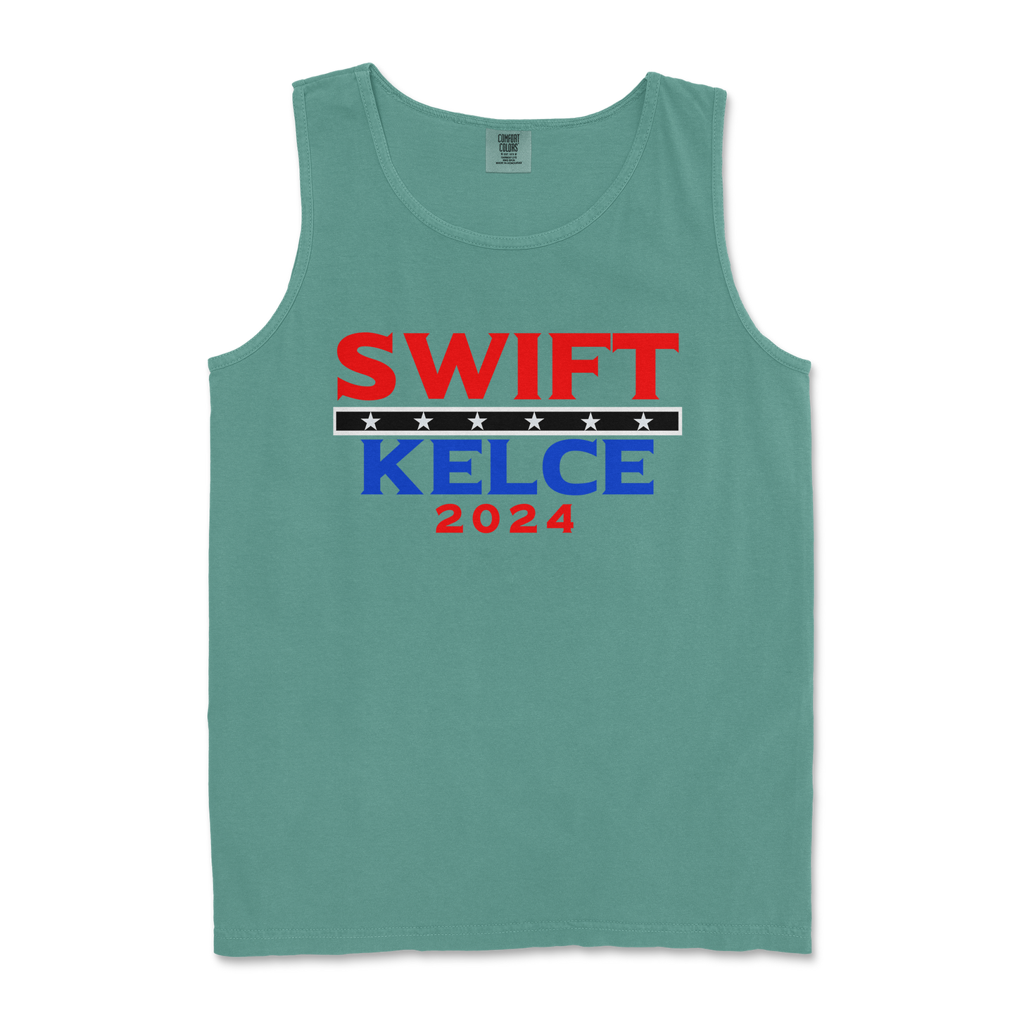 Comfort Colors Tank Top Swift Kelce 2024 in LightGreen