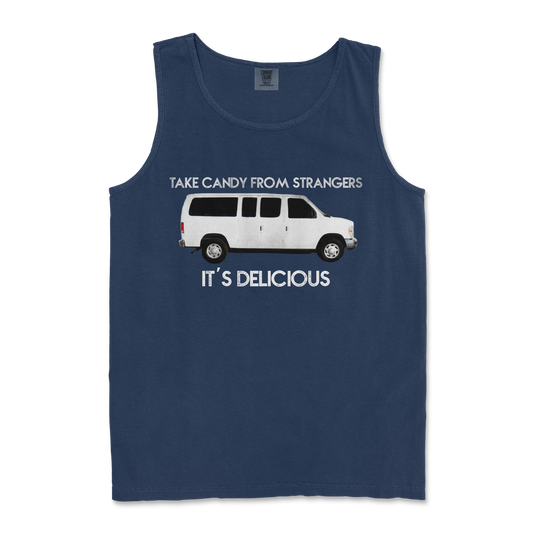 Comfort Colors Tank Top Stranger Danger in TrueNavy