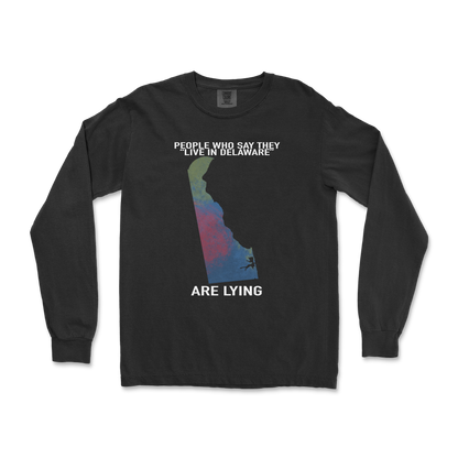 Comfort Colors Long Sleeve Delaware Doesnt Exist in Black