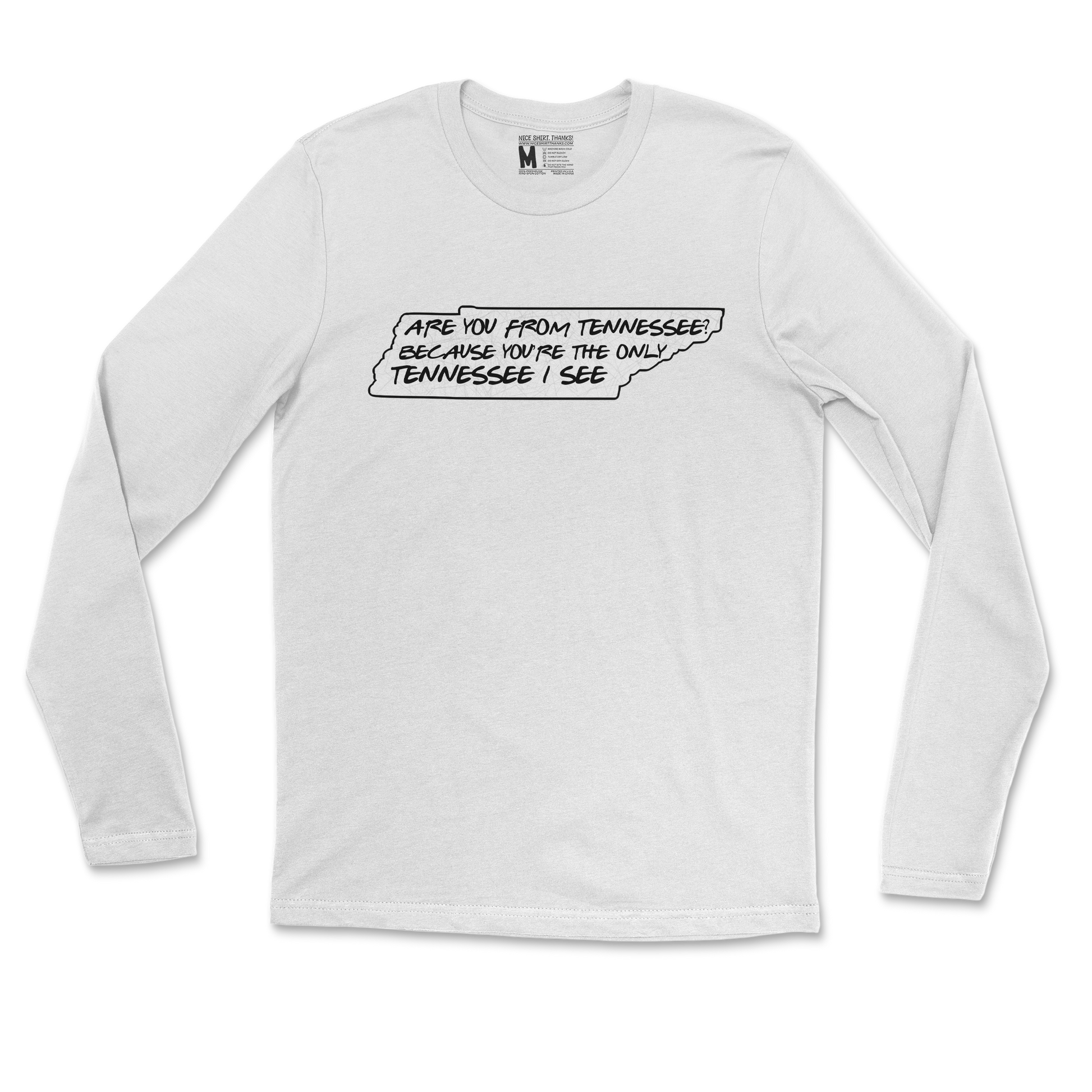 Gildan SoftStyle Long Sleeve Tennessee in White