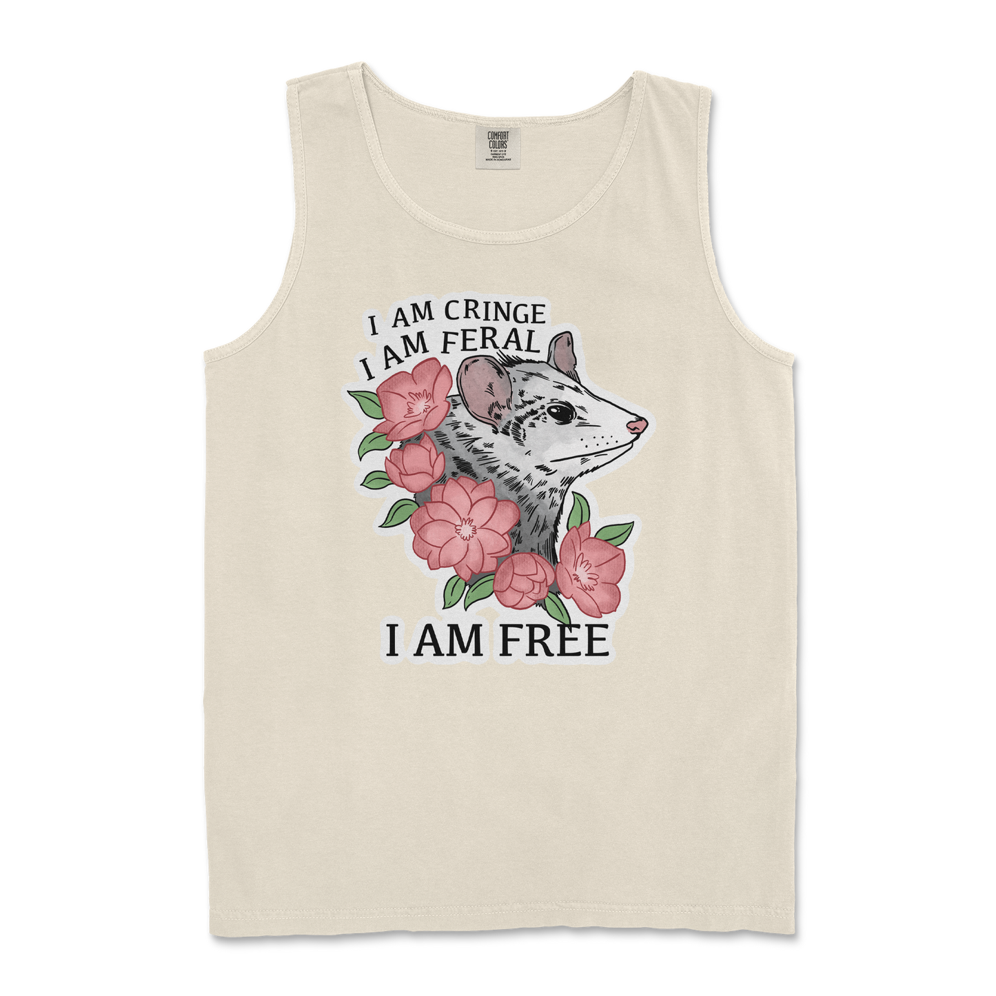 Comfort Colors Tank Top I Am Cringe  in Ivory