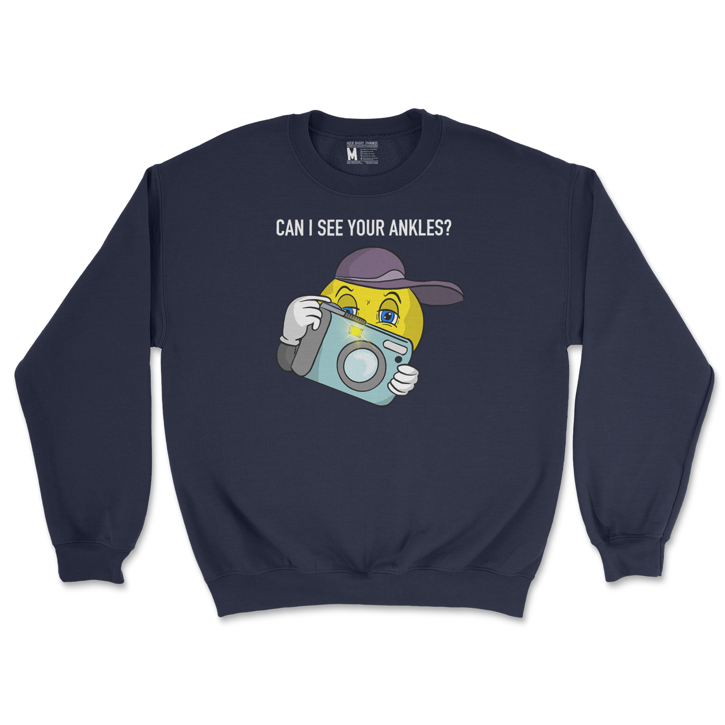 Gildan SoftStyle Crew Neck Let Me See Your Ankles in Navy