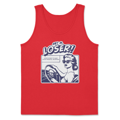 The Nice Shirt Tank Top Get In Loser  in Red