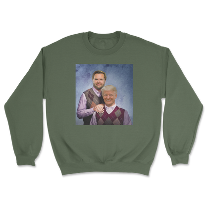 The Nice Shirt Crew Neck Step Brothers  in Military-Green