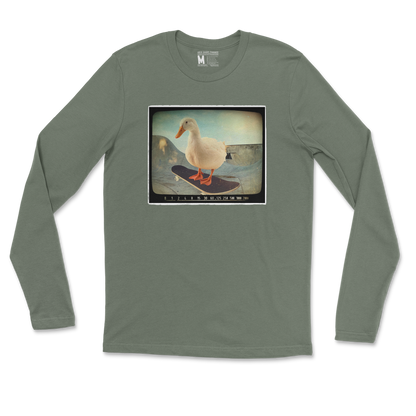 Gildan SoftStyle Long Sleeve Do A Flip in Military Green