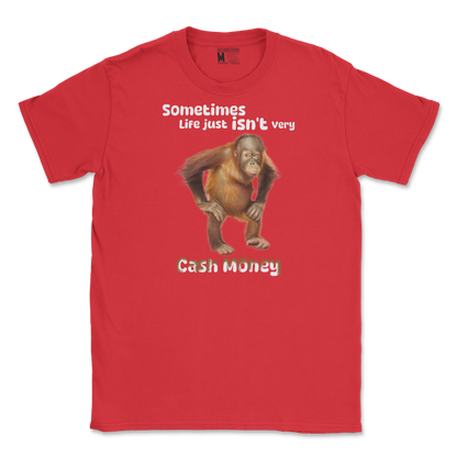 Gildan SoftStyle T-Shirt Cash Money Monkey  in Red